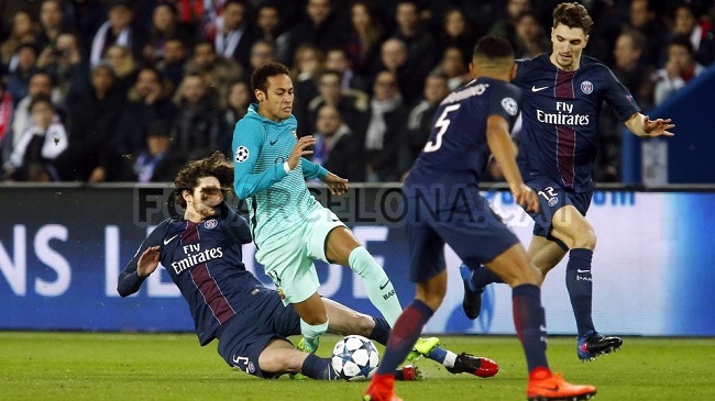 Barça PSG Neymar David Luiz Champions League 16-17 650