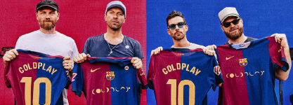 FC Barcelona activa su ‘partnership’ con Spotify y estampa el logo de Coldplay en su camiseta